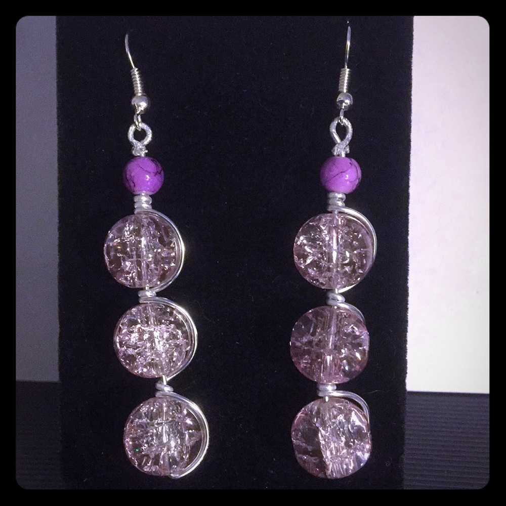 Crackled earrings